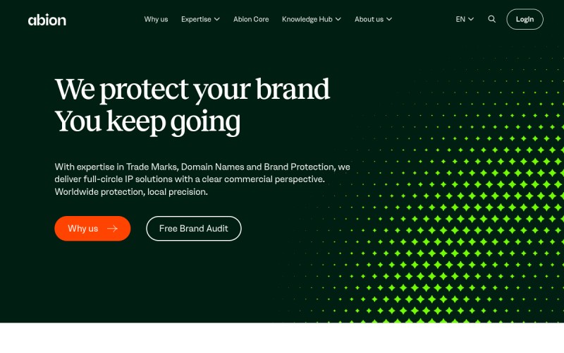 The front page of abion.com