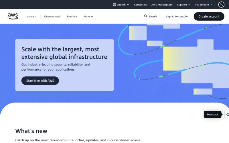The front page of amazonaws.com