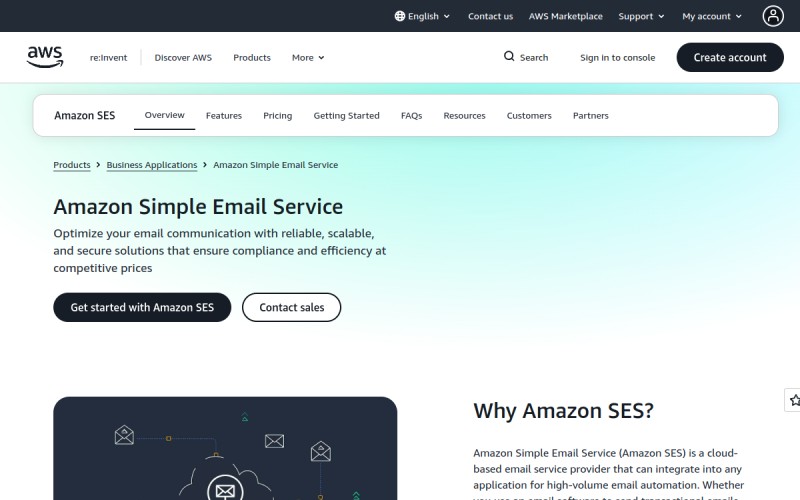 The front page of amazonses.com
