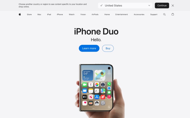 The front page of apple.ca