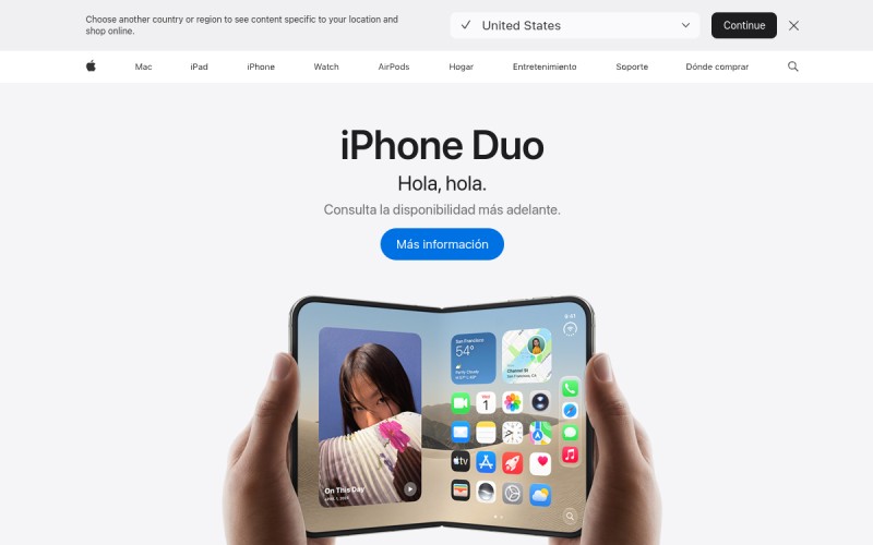 The front page of apple.com.hn