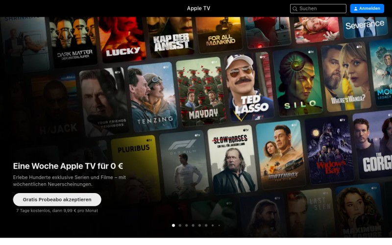 The front page of appletv.berlin