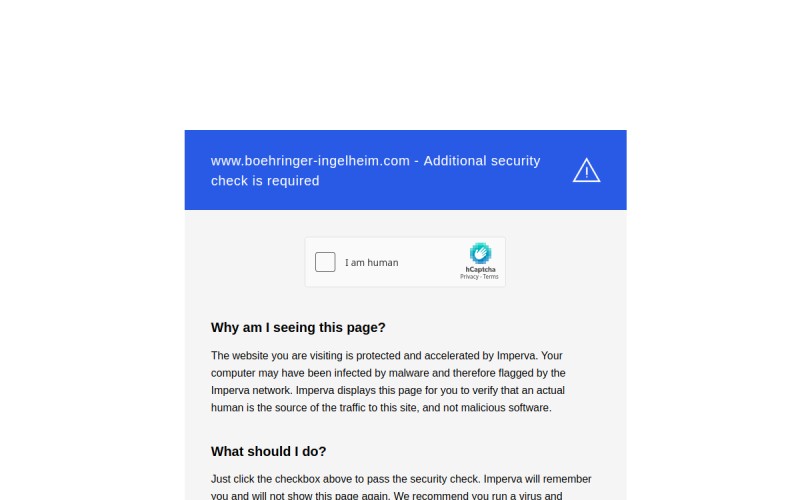 The front page of boehringer.com