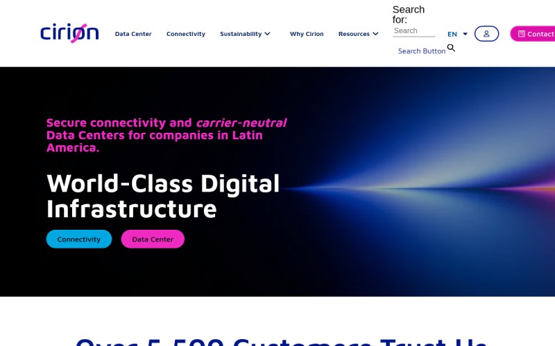 The front page of ciriontechnologies.com