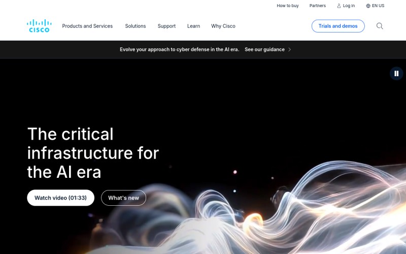 The front page of cisco.com