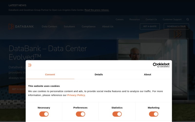 The front page of databank.com