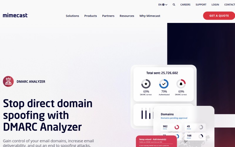 The front page of dmarcanalyzer.com