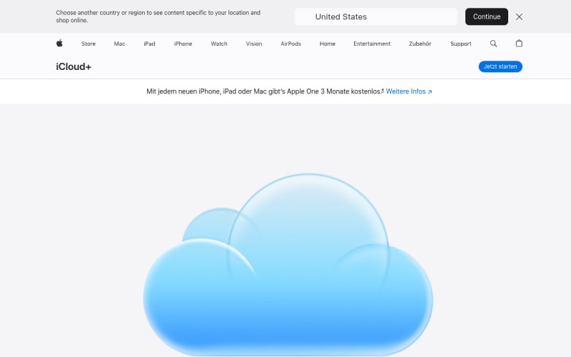The front page of dot-mac.de