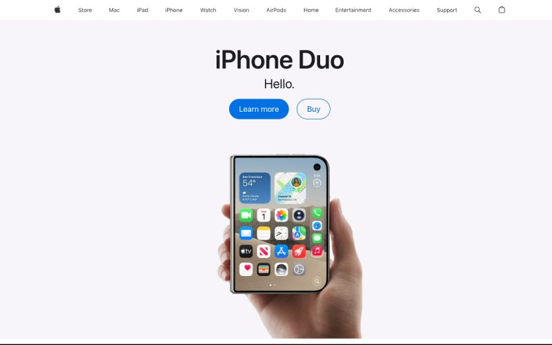 The front page of guides.apple