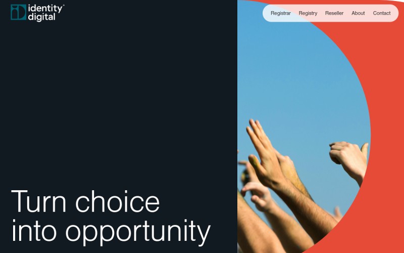 The front page of identity.digital