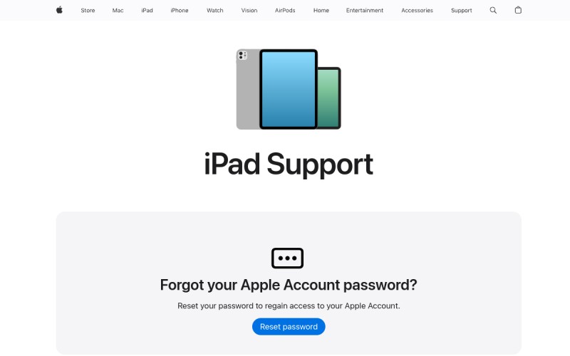 The front page of ipad.support