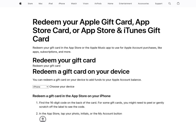 The front page of itunes.codes