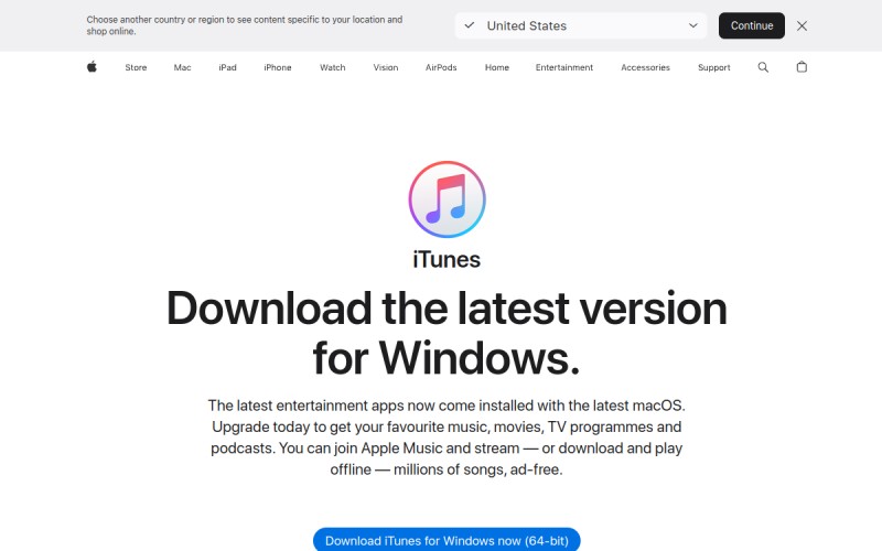 The front page of itunes.sg