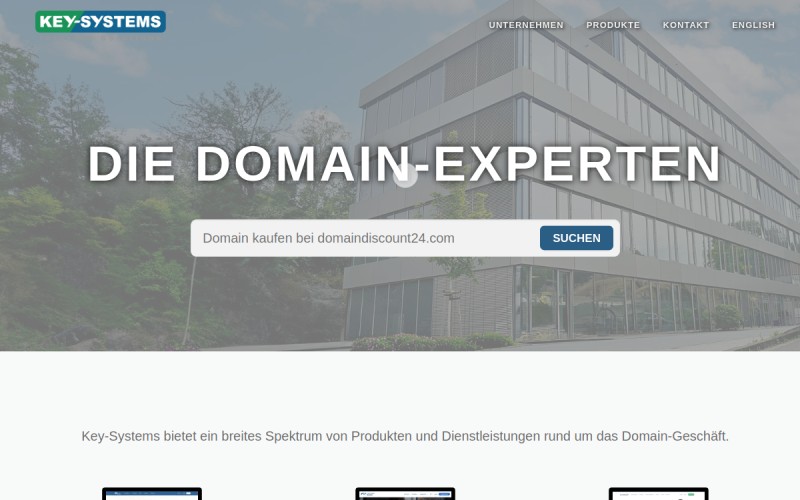 The front page of key-systems.net