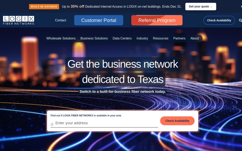 The front page of logix.com