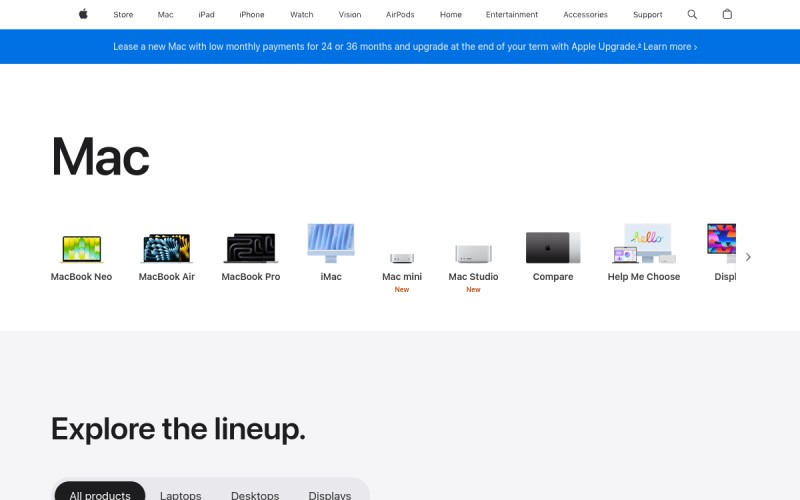 The front page of mac.computer
