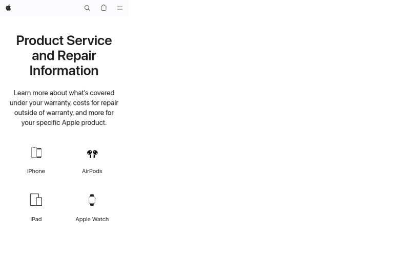The front page of mac.repair