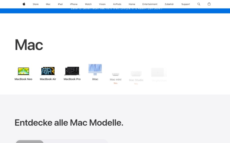 The front page of macstore.hamburg