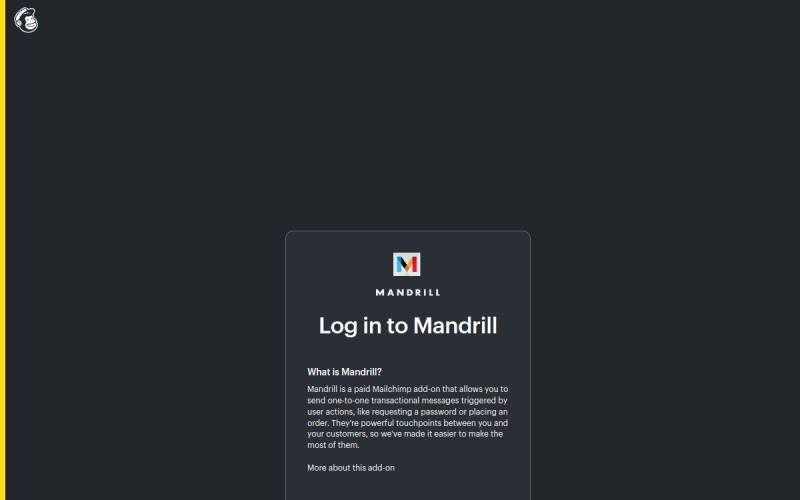 The front page of mandrillapp.com