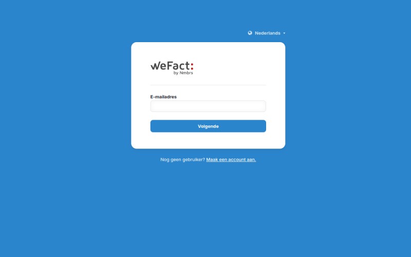 The front page of mijnwefact.nl