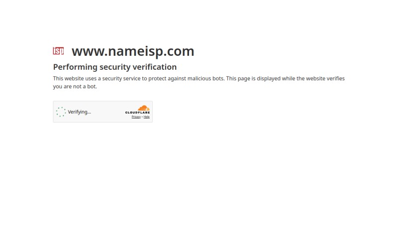 The front page of nameisp.com