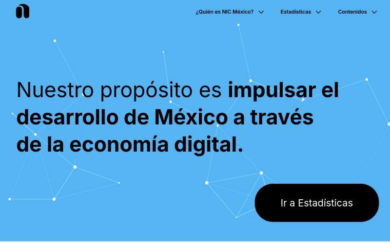 The front page of nic.mx