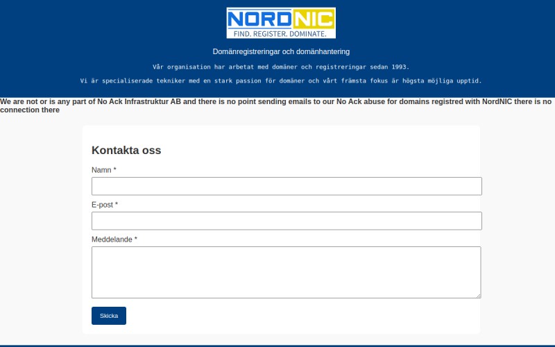 The front page of nordnic.se