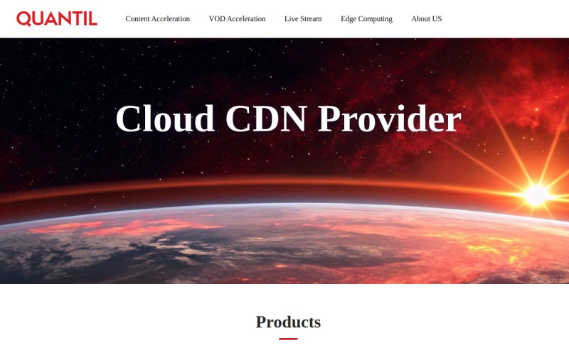 The front page of quantil.com