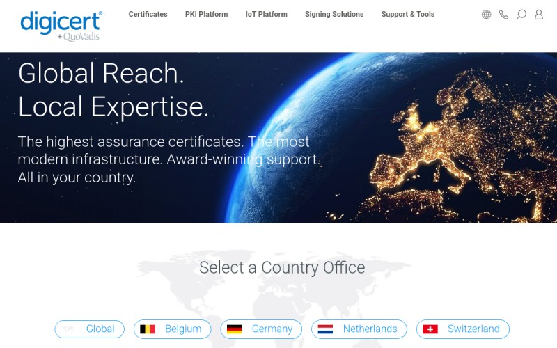 The front page of quovadisglobal.com