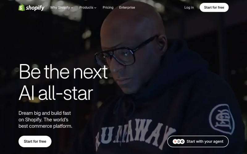 The front page of shopify.com