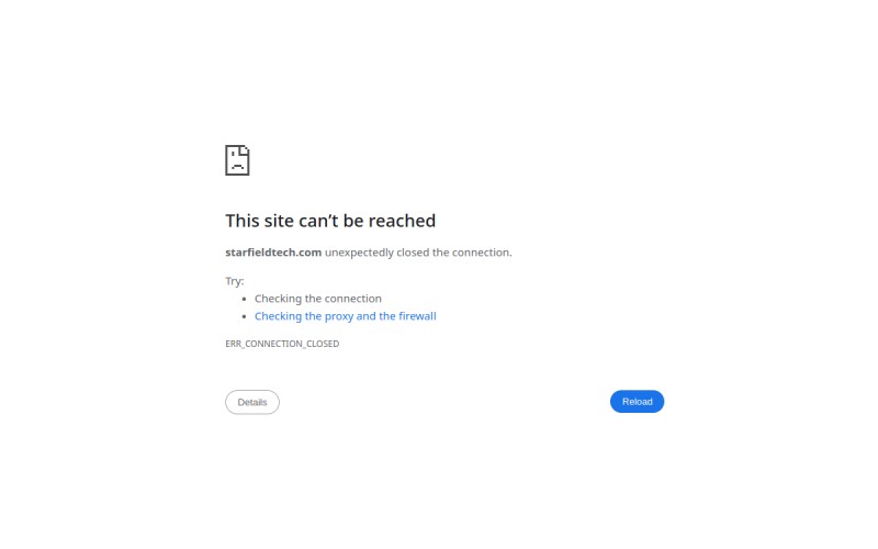 The front page of starfieldtech.com