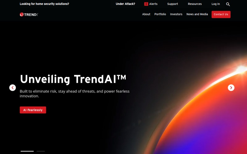 The front page of trendmicro.com