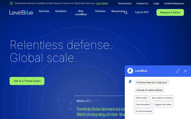 The front page of trustwave.com