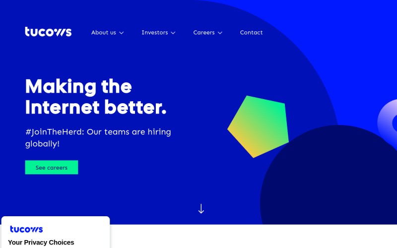 The front page of tucows.com