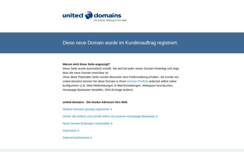 The front page of udag.org