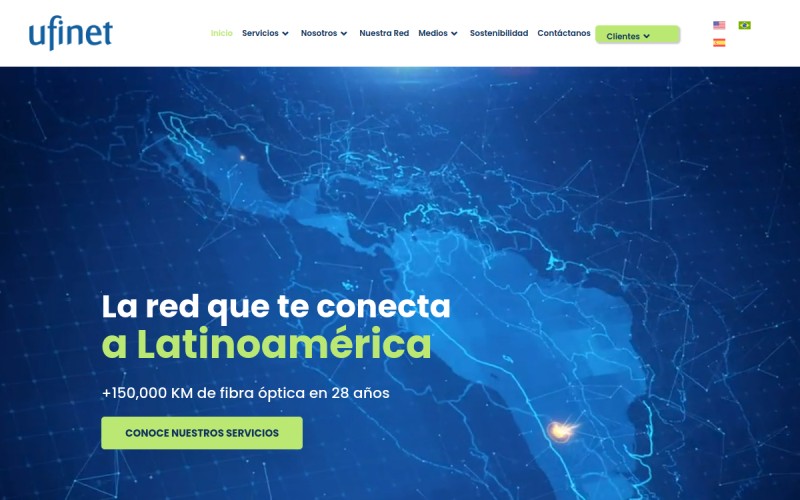 The front page of ufinet.com
