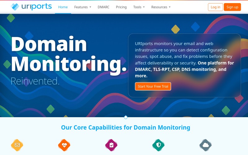 The front page of uriports.com