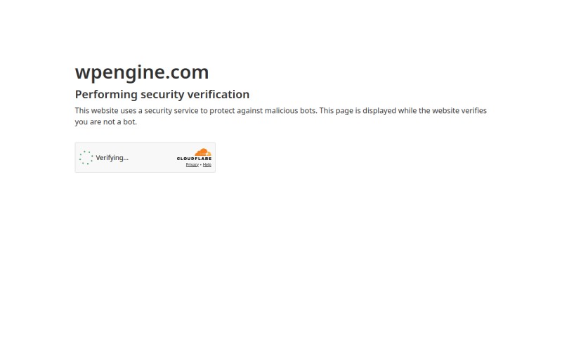 The front page of wpengine.com