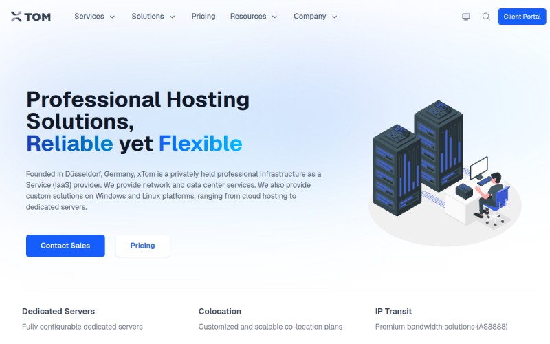 The front page of xtom.sg