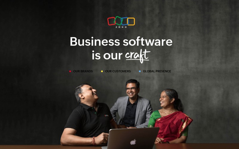 The front page of zohocorp.com